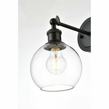 CLING 110 V E26 1 Light Vanity Wall Lamp, Black CL2946154